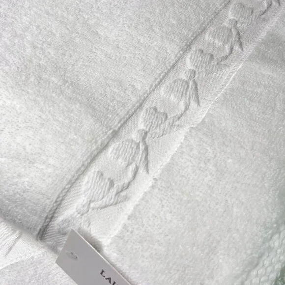 Laura Ashley 6Pc White Bows Bath Towels Set - Picture 2 of 7